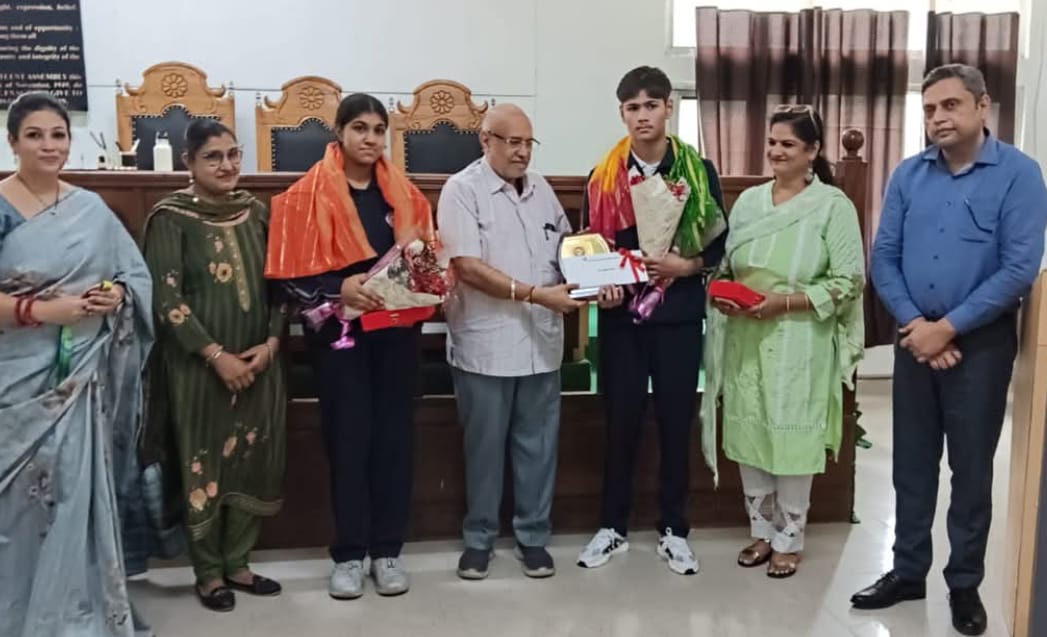 Rayat Bahra International School felicitated international medal winners.
